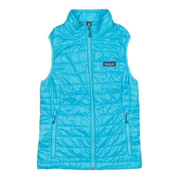 Patagonia Nano Puff Insulated Aqua Blue Versatile Vest Women’s Size Small - Picture 1 of 9